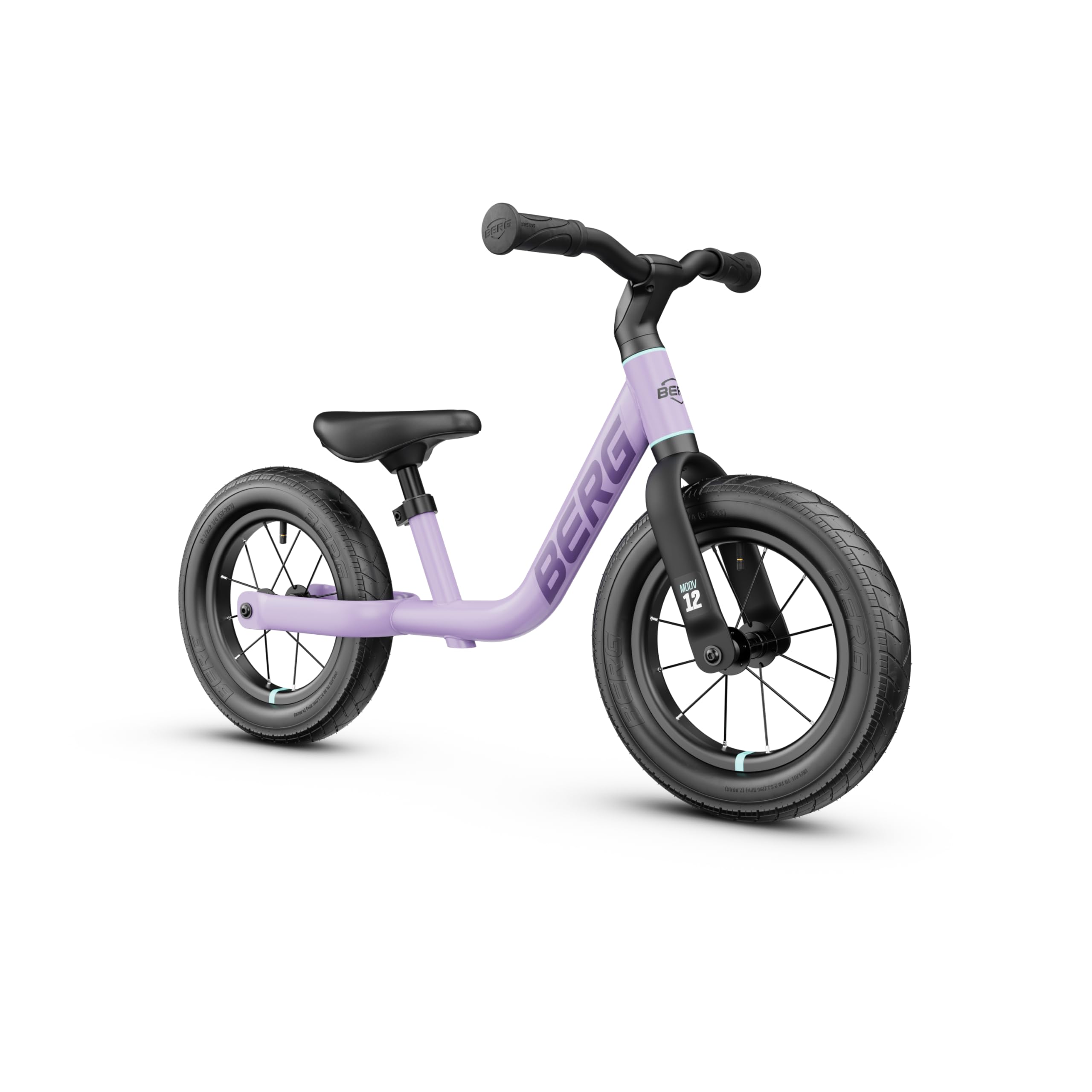 Berg MOOV 12 Draisienne à partir de 2,5 ans, 12 pouces jusqu'à 30 kg, avec pneus gonflables, volant et selle réglables en hauteur, vélo d'apprentissage sûr et ultra léger pour garçons et filles