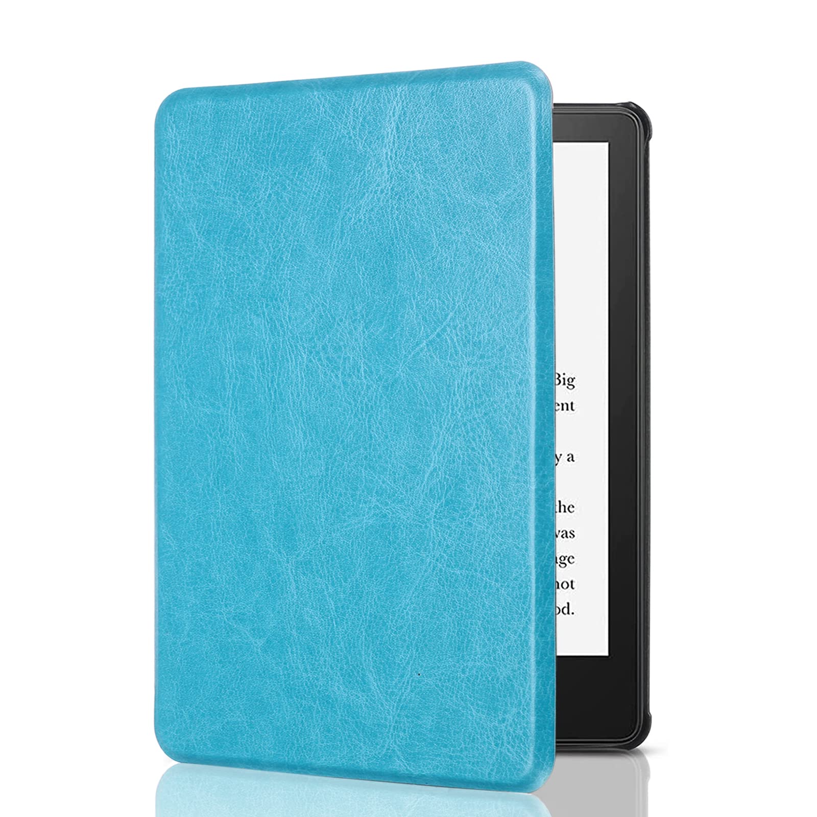 SCSVPN Case for 6.8'' Kindle Paperwhite (11th Generation) and Signature Edition 2021 Released, Lightweight Premium PU Leather Protective Smart Cover with Auto Sleep/Wake - Hand Strap, Sky Blue