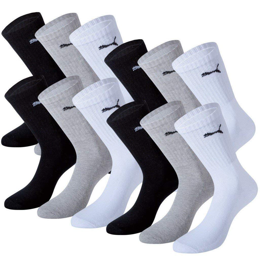 15 par Skarpety sportowe Puma Gr. 35-49 Unisex, kolor: 300 - biały, skarpetki i paski: 35-38