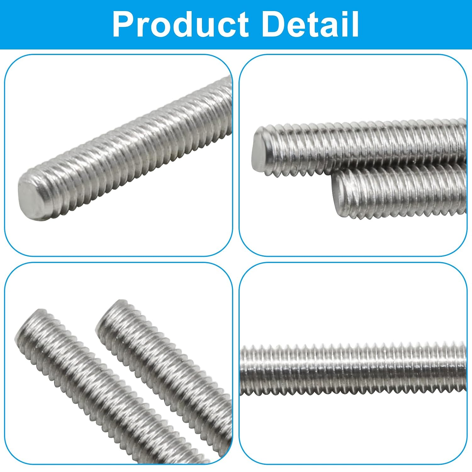 10 Pack M3 x 0.63" (16mm) Fully Threaded Rod