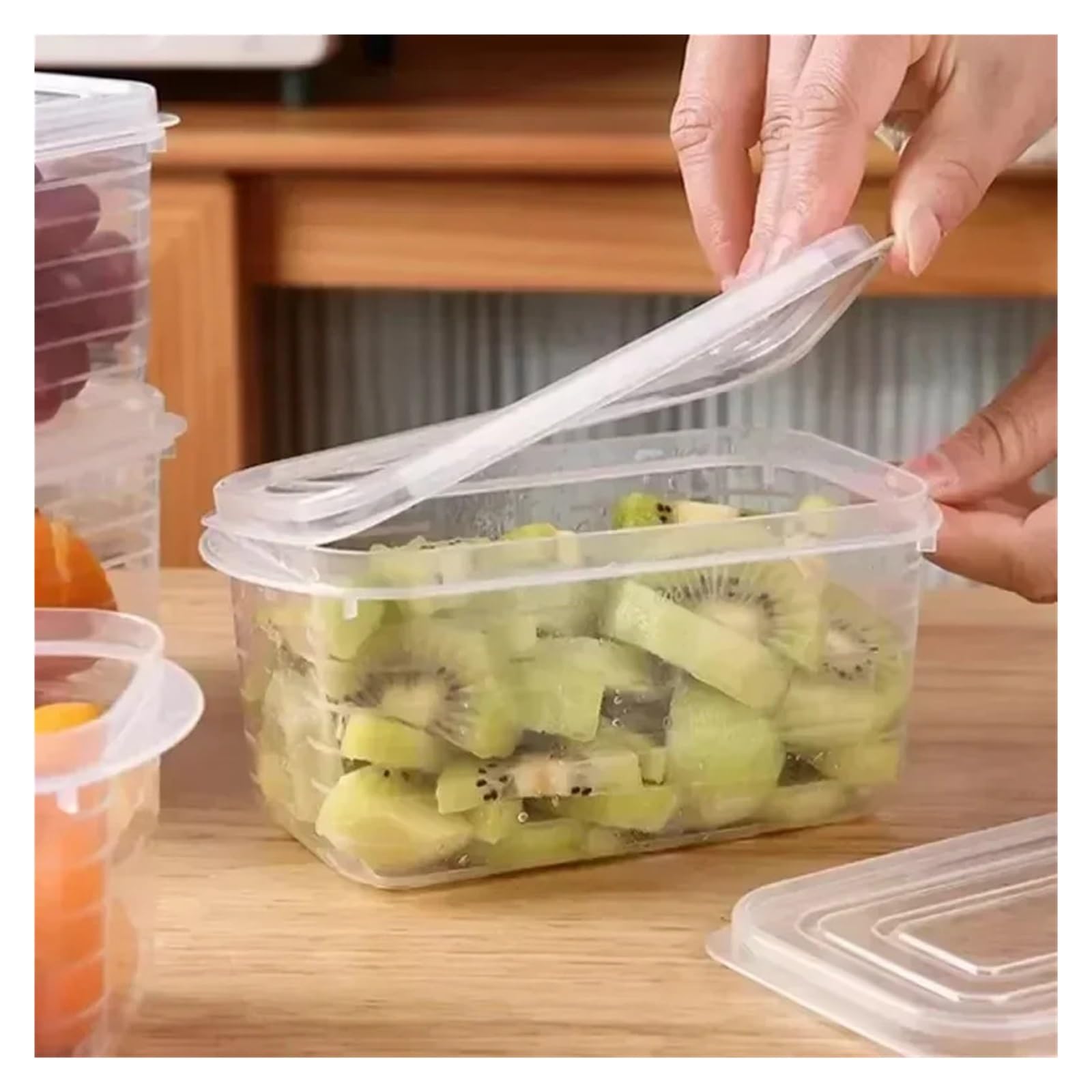 Contenitore for frutta e verdura for la conservazione degli alimenti | Confezione opzionale da 1 o 10 pezzi for la conservazione degli alimenti domestici(700ml (10 pcs))