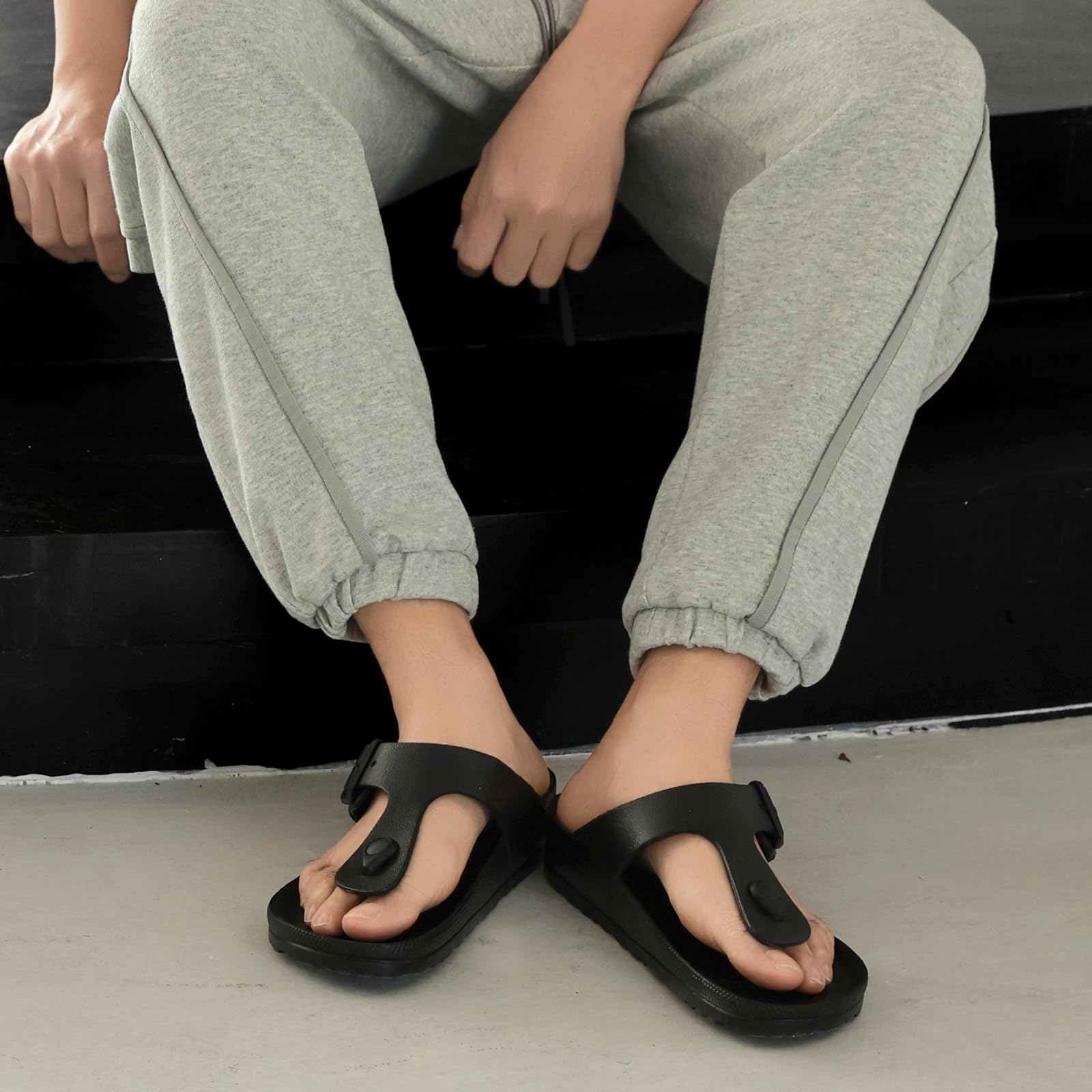 Eva Tongs Femme, Eté Sandales Homme, Confortable Chausson Unisex, Tendance Flip Flop Chaussures, Pantoufles Sabots Antidérapant