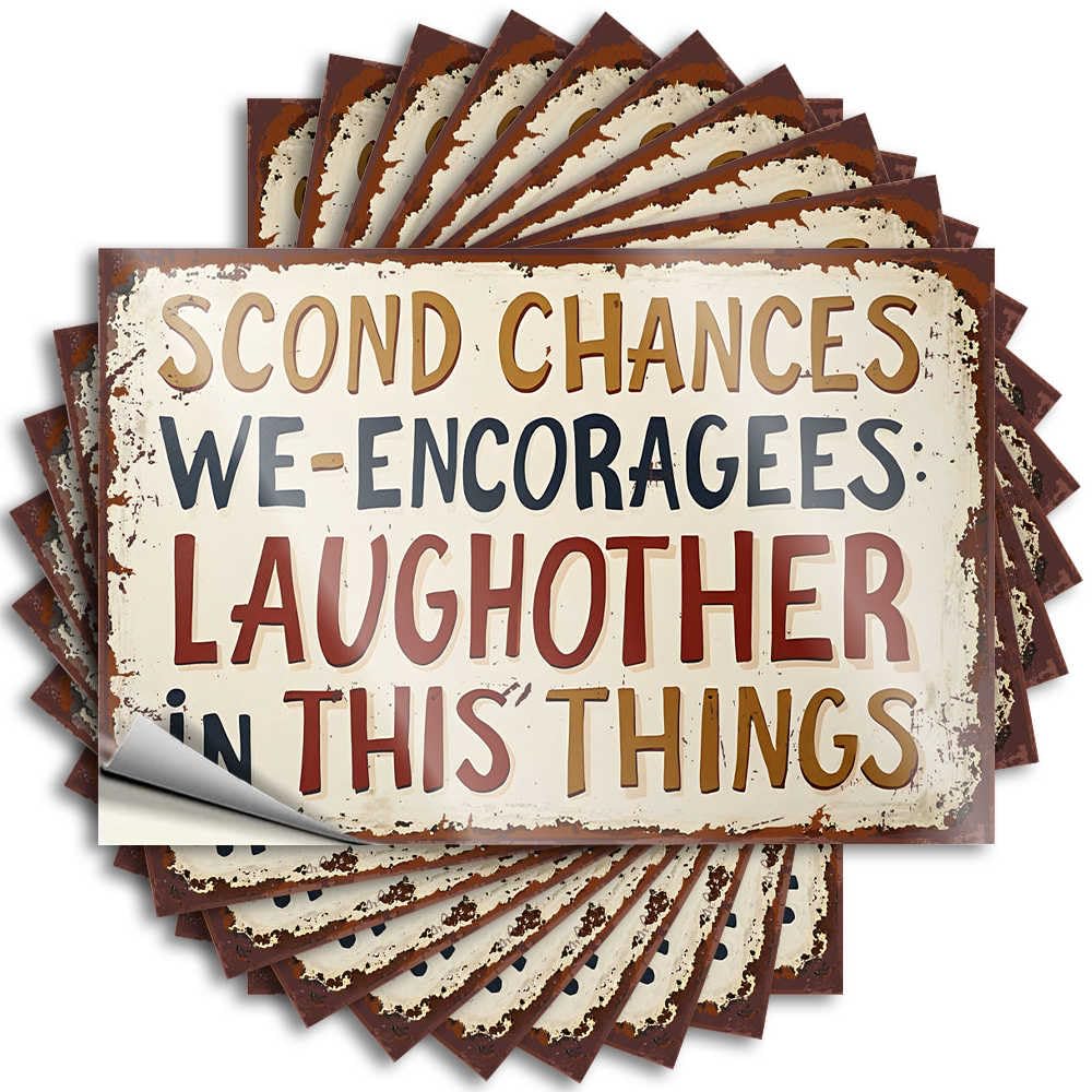 Embrace Second Chances: Laughter in Everyday Things Haves Ideas DIY | Vintage Sticker Case Removable Vinyl Sticker Decal(8X12CM)
