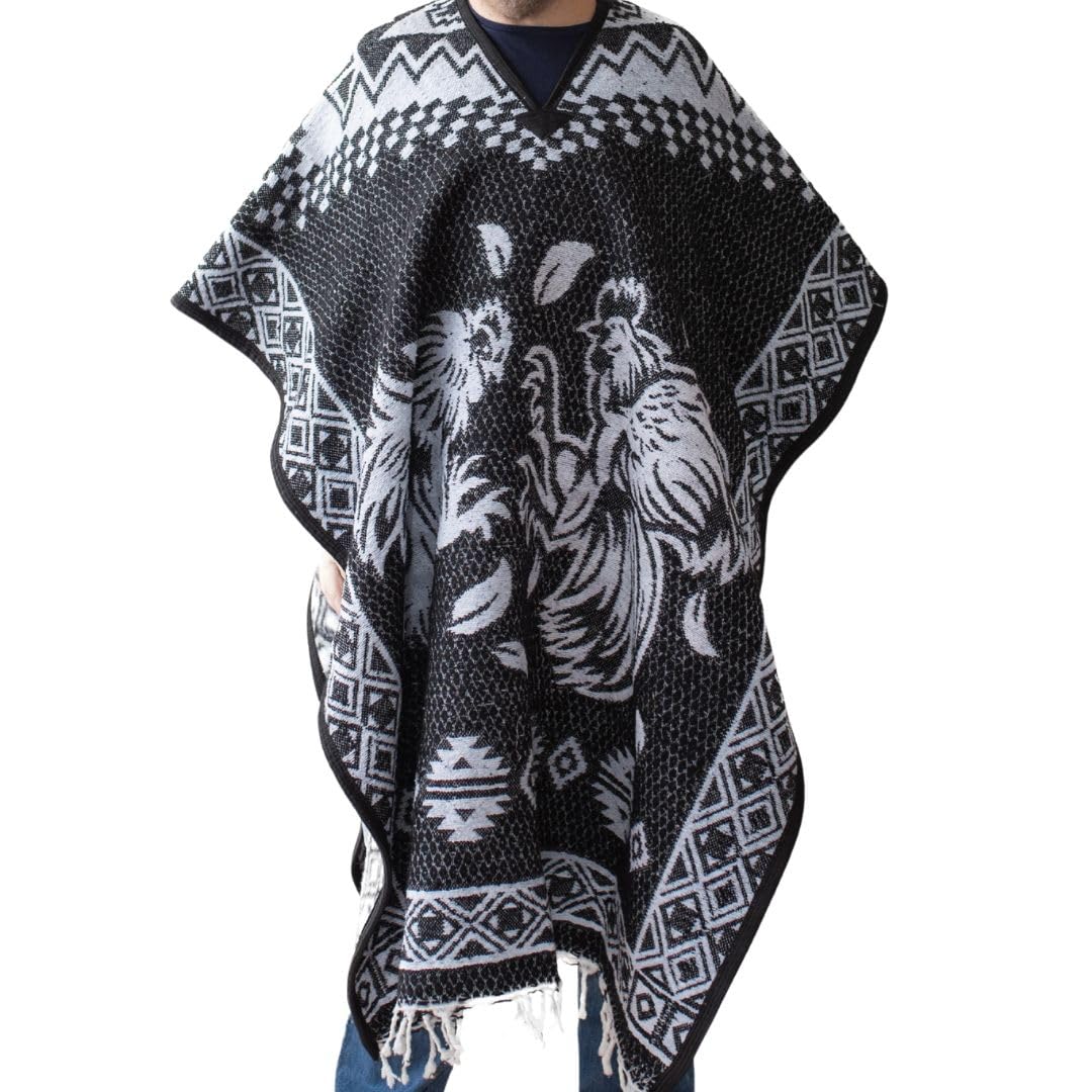 Gamboa Mexikaner Poncho Mexiko Herren Damen Authentischer Kostüm Mexikanischer Outfit Traditionelles Mexikanisches im Mexikanischen Design