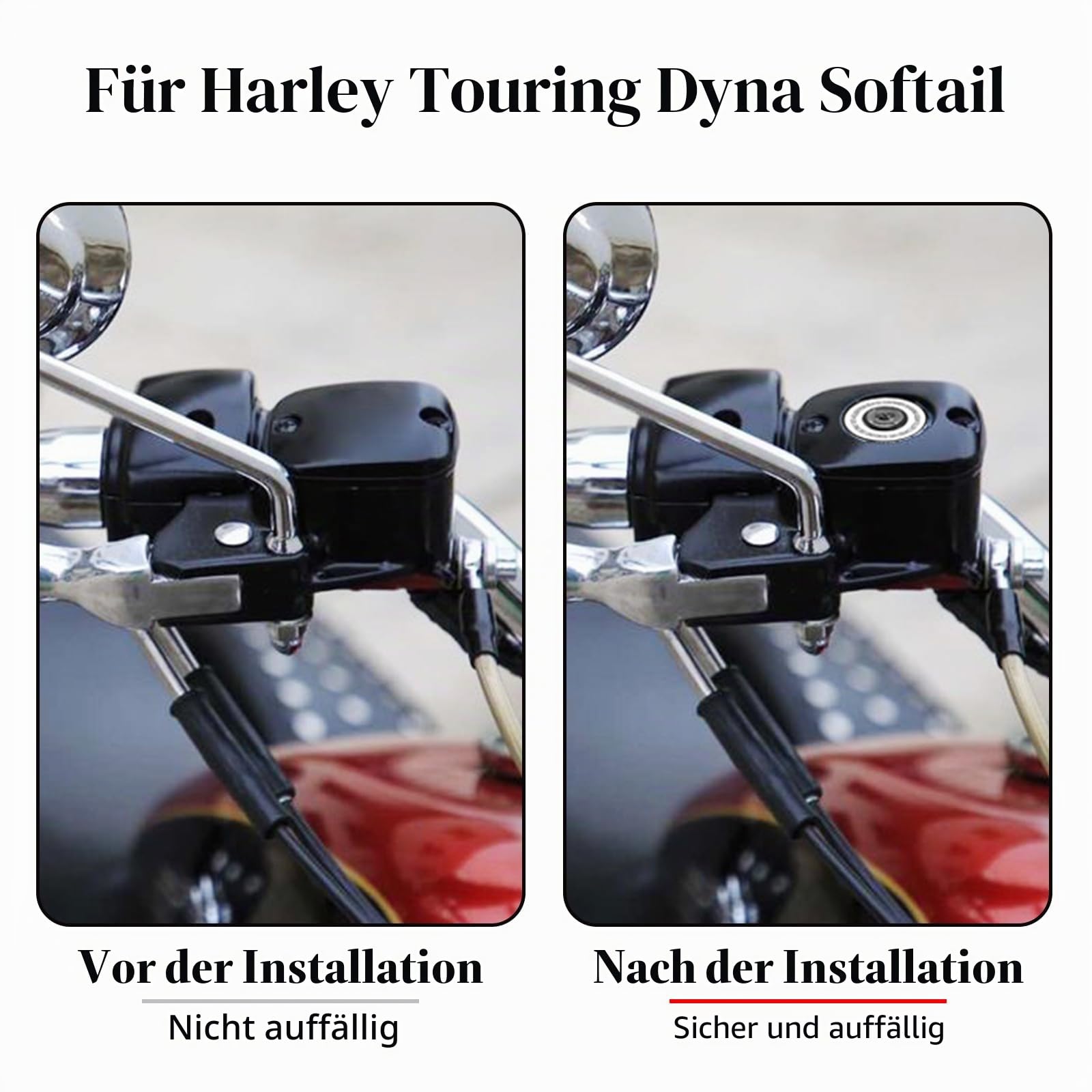 Vorderbremszylinder für Harley Touring 05–07 Dyna 06–17, Schwarz