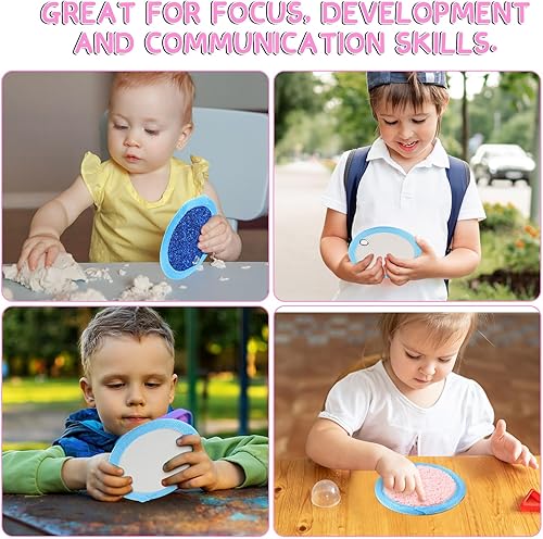 Miniatura 6 de Boao Juego de 8 mini alfombrillas sensoriales surtidas texturizadas, azulejos sensoriales para el suelo, juguetes táctiles educativos para