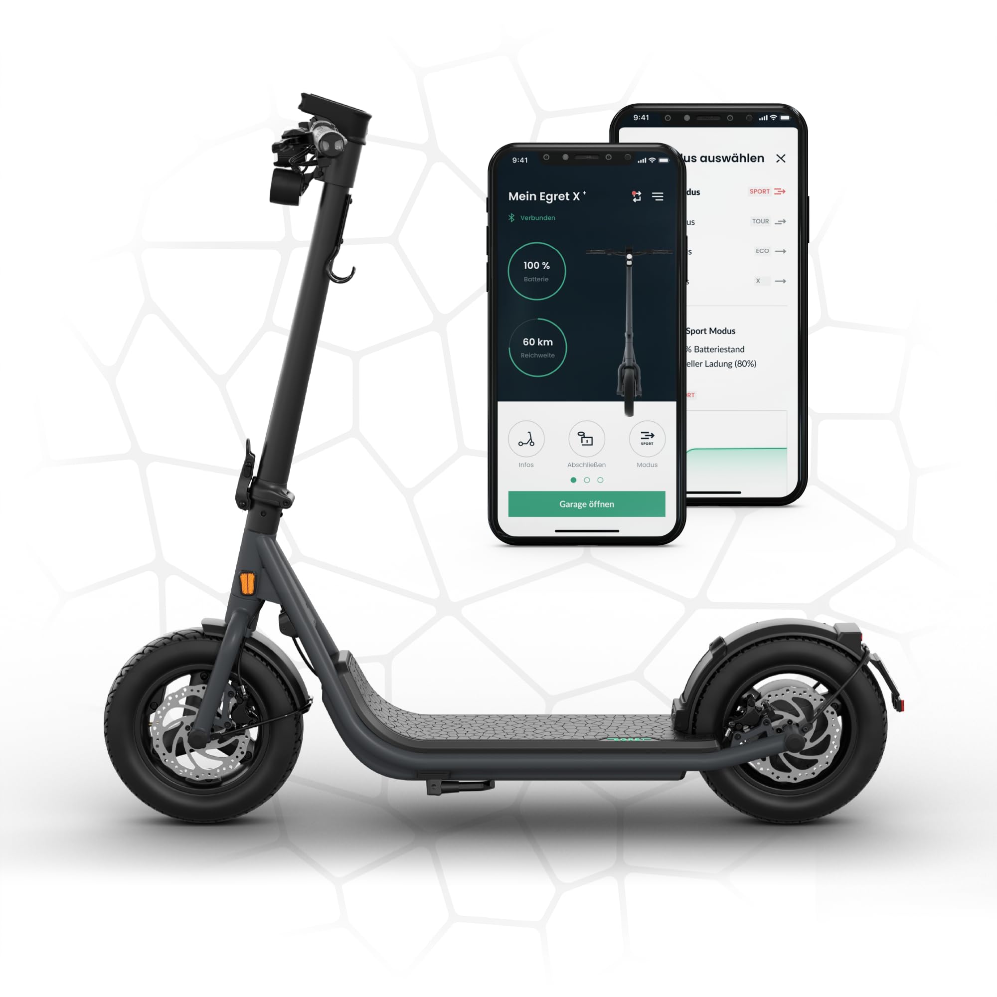 Egret Seria X Prime, Ultra, Core+, hulajnoga elektryczna z dopuszczeniem do ruchu drogowego, zasięg do 90 km, hulajnoga elektryczna dla dorosłych, 20 kmh, sterowanie aplikacją, obciążenie maks. 130 kg