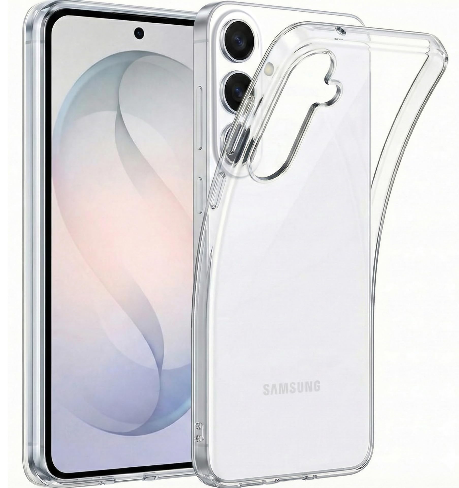 Oprimio Kristallklar Hülle für Samsung S26 [Silikon Hülle] [%100 Durchsichtig] [Deutsche Material] [Ultra Dünn] Klar Handyhülle für Samsung Galaxy S26