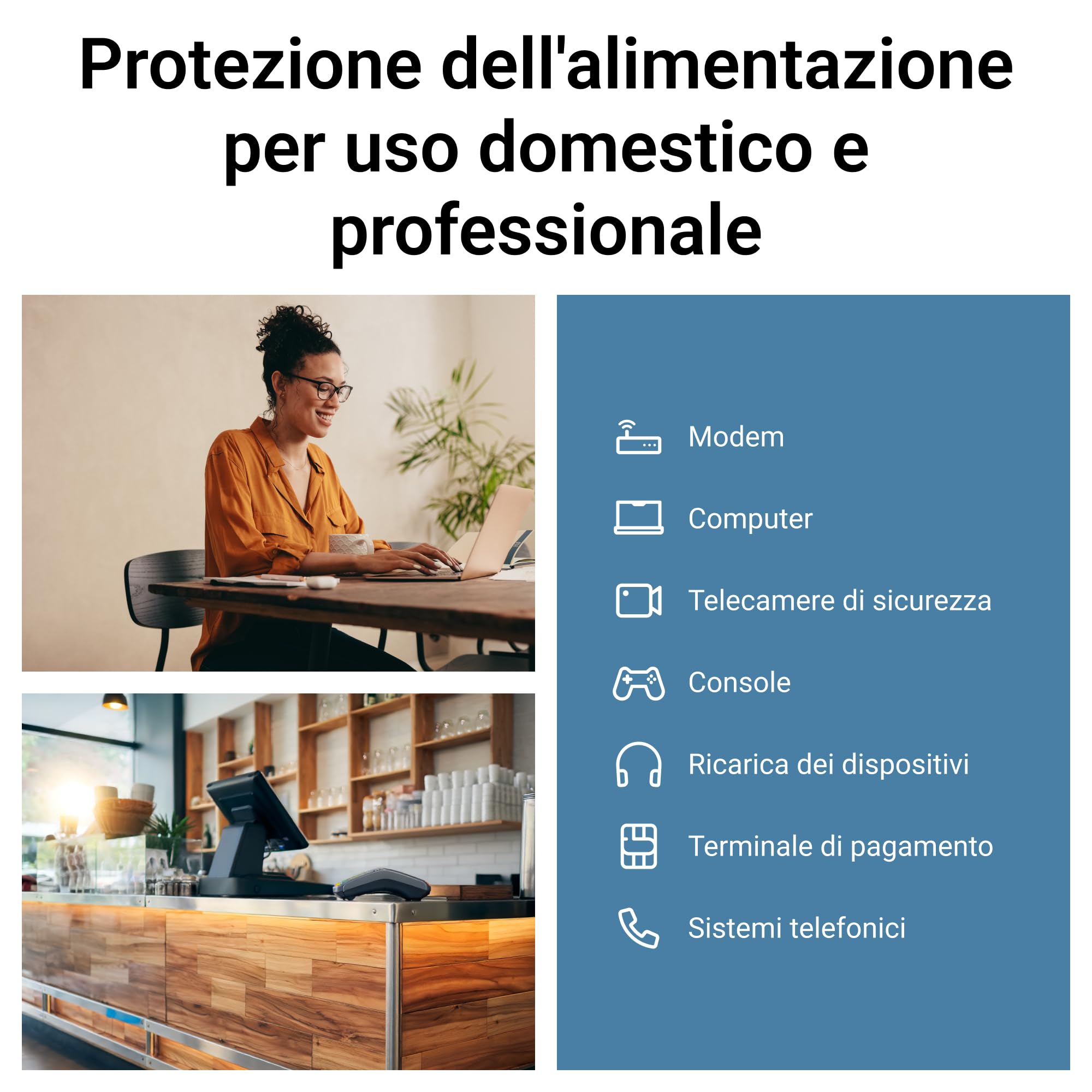 Bticino Legrand LG-310180 UPS Monofase Gruppo di Continuità per PC, Line Interactive, VI Keor SP 600VA, Autonomia 10 Minuti, 6 Prese IEC, Presa USB HID