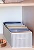 In-cabinet Trousers Organizer Storage Box Organizer White - Gray Striped