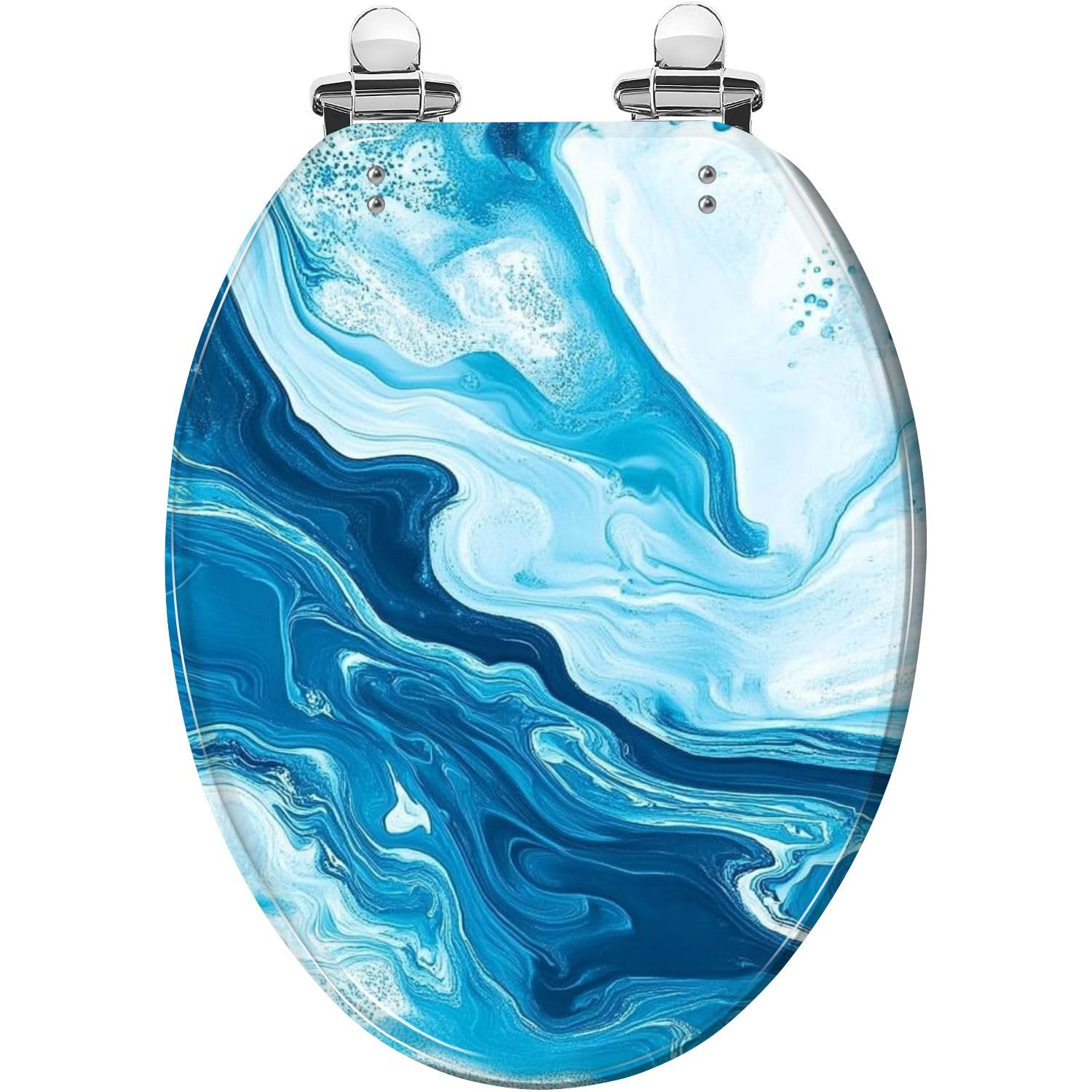 Asiento de inodoro alargado para baño