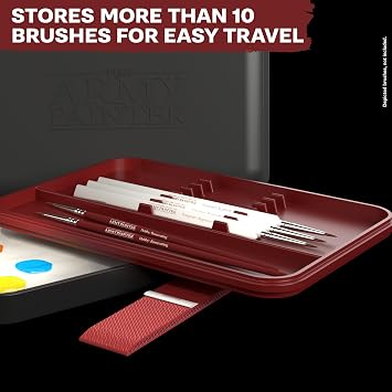 The Army Painter Wet Palette, for Acrylic Paint, Incl. 50 Sheets, 2 Foams & Paint Brush Storage - for Miniature Painting, D&D & Warhammer
