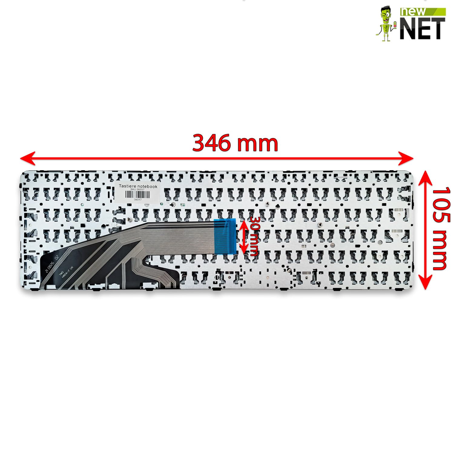 new net - Tastiera Compatibile con Notebook HP 827028-061, 841136-061, 837549-BB1, NSK-CZ5SQ [Frame Nero - Layout ITA]