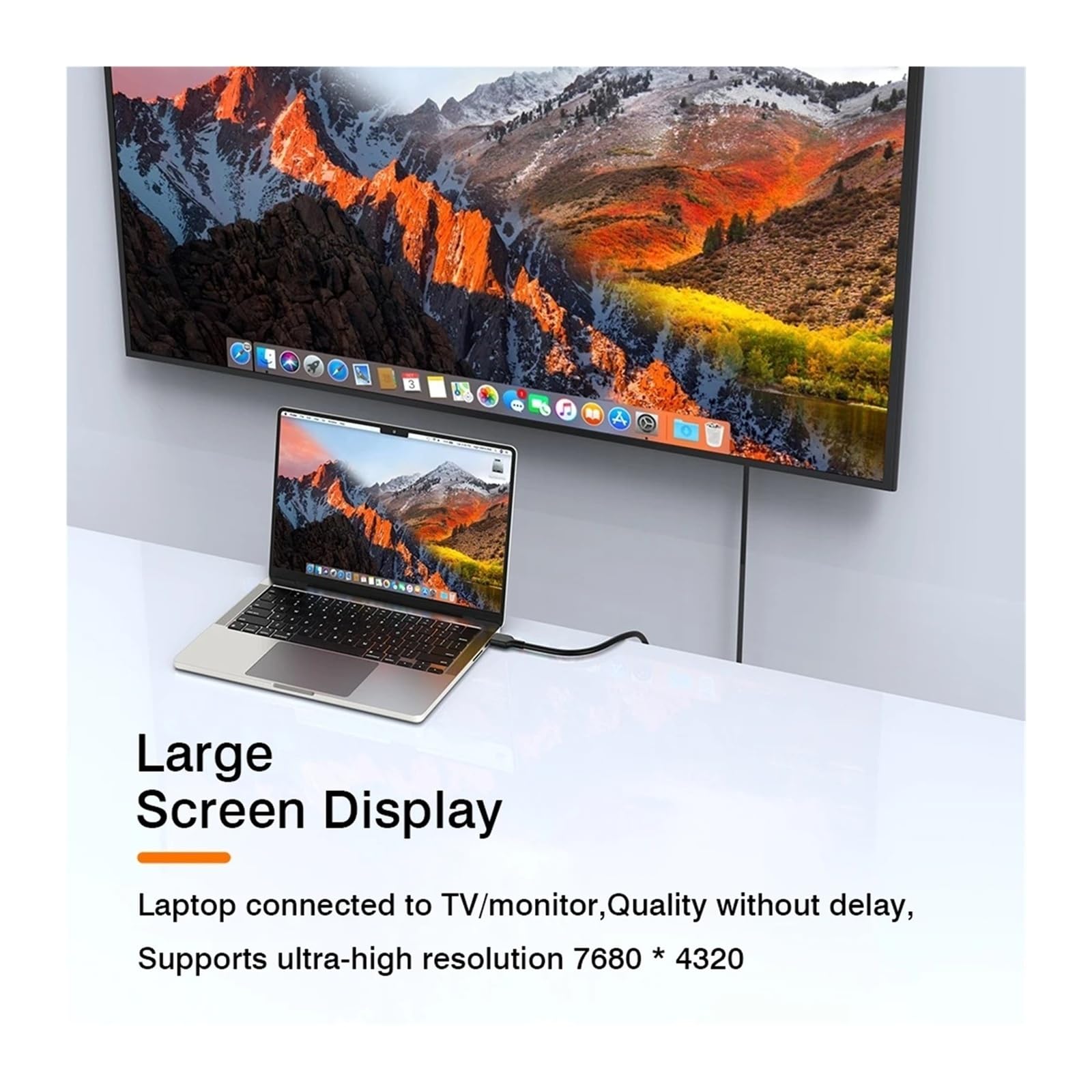 Cavo HDMI 2.1 8K@60Hz (4K@120Hz/240Hz, 48Gbps, 1M/2M/3M/5M) - Compatibile Con UGOURD, Funziona Con TV/XBOX(5m)