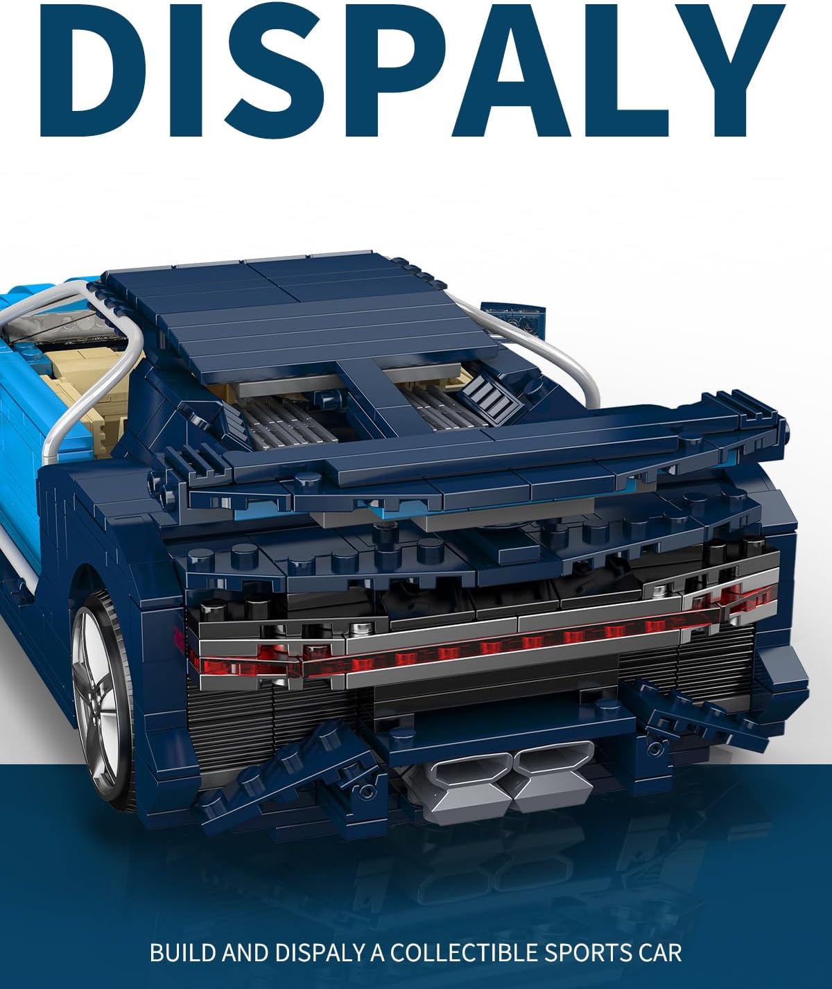 Mould King 10111 Sports Car Building Kits, Scale Model Race Car for Adults, Classic Super Cars Display Model, Collectible Set for Adults to Build, Gift Toys for Teen (1222 PCS)