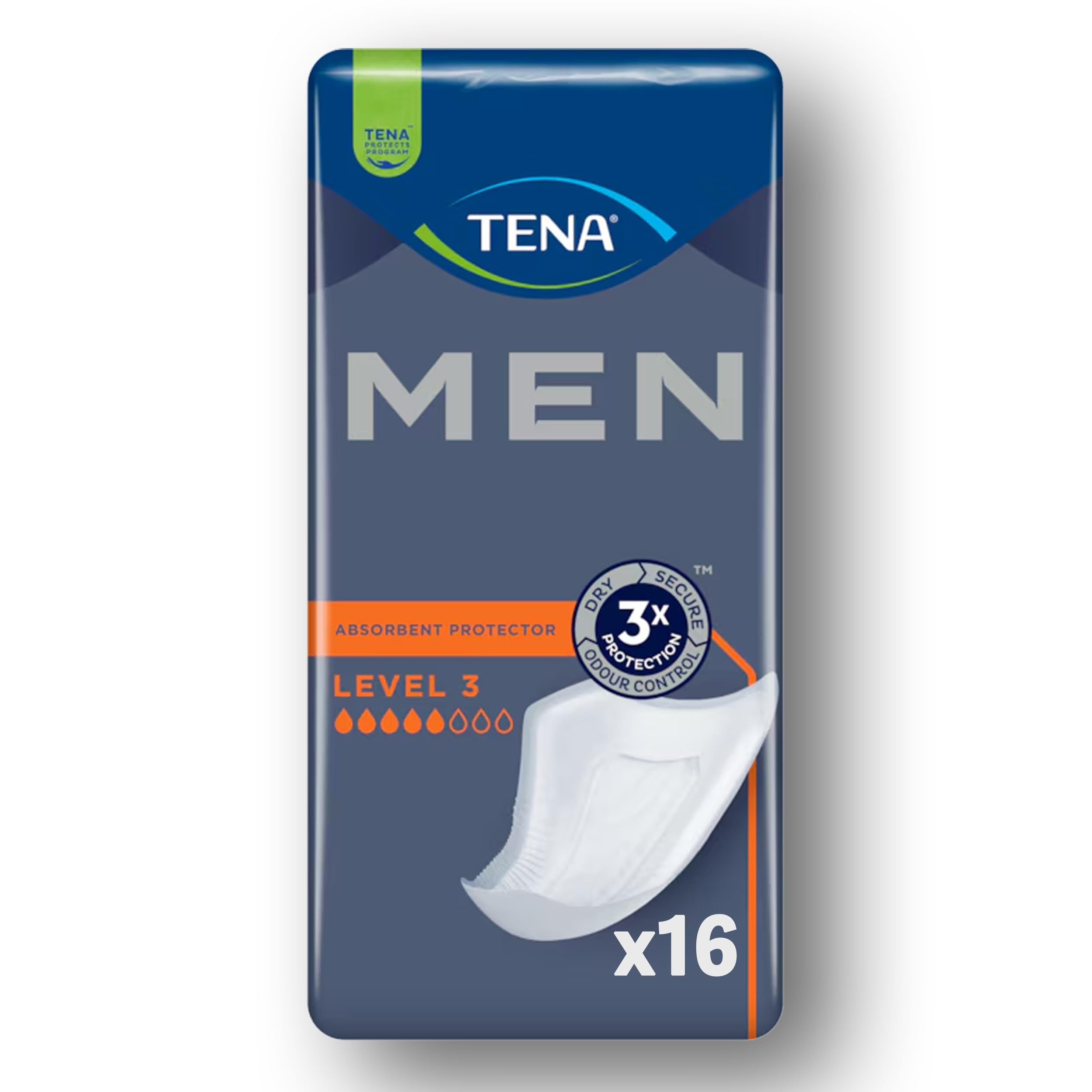 TENA Men Protective Incontinence Guards for Men, Maximum Absorbency, 144 Count