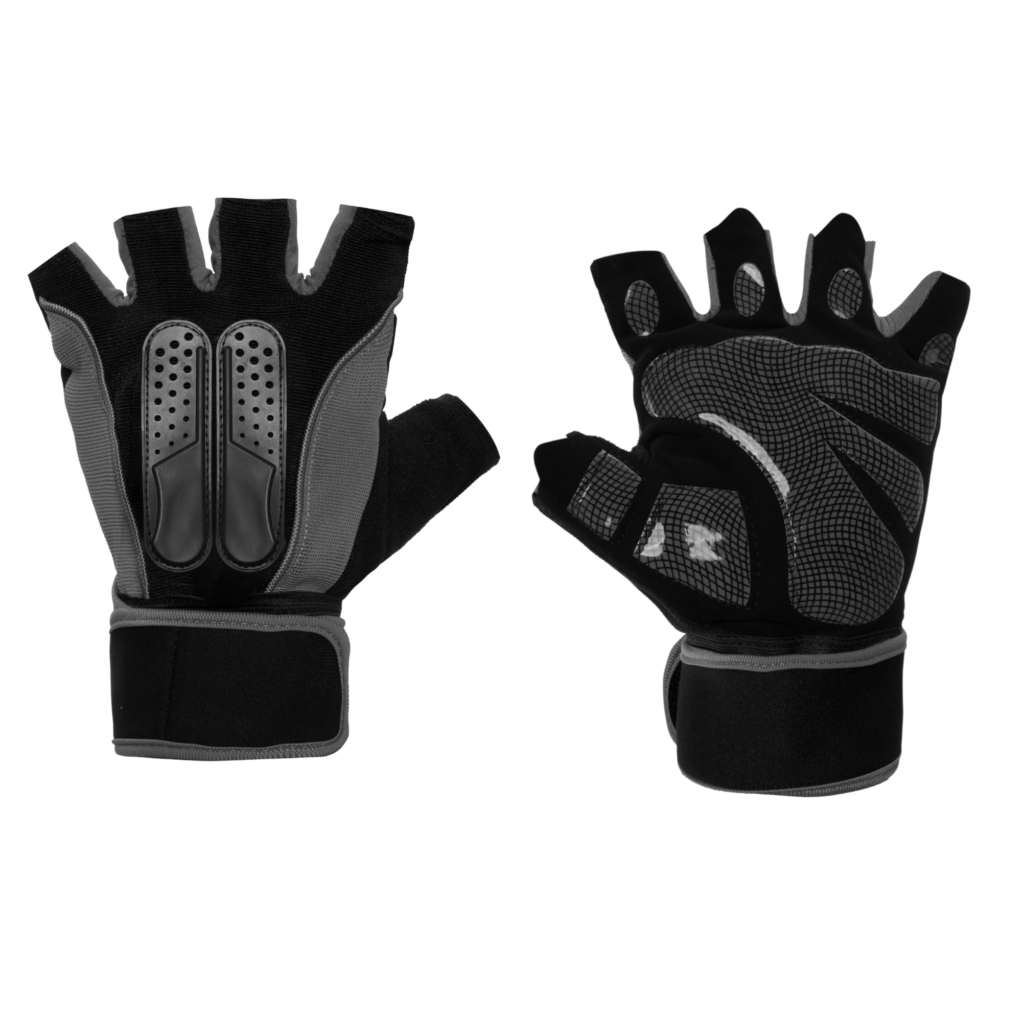 BADOWL Gym Gloves for Men & Women with Wrist Support Accessories | Gloves for Professional Weightlifting, Exercise, Cycling Gloves, Bike Sports Gloves (Grey-Free Size)-image-36