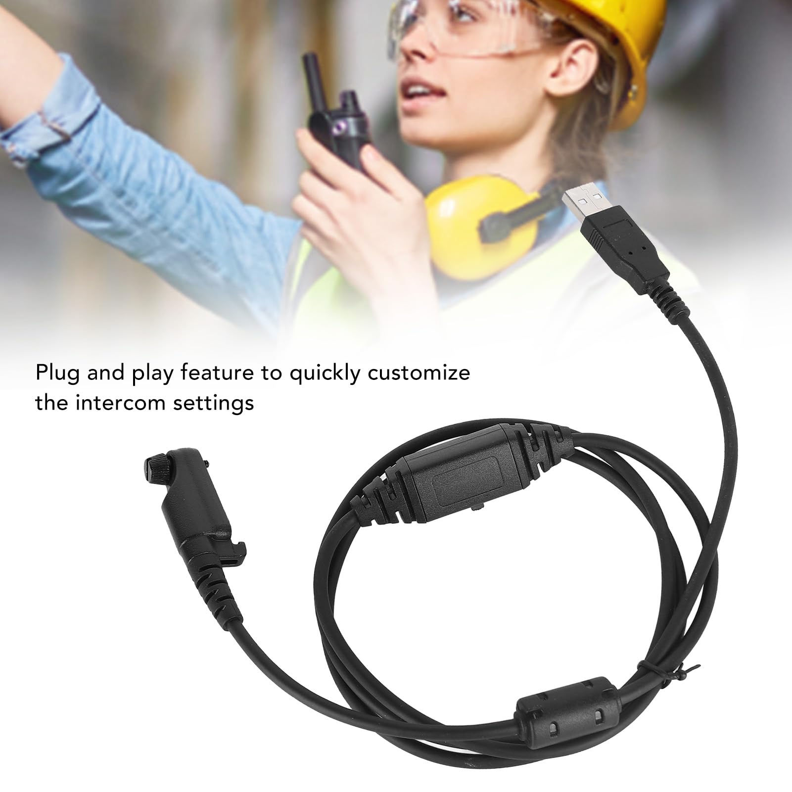 Cavo di Scrittura Frequenza Walkie Talkie, Cavo di Programmazione USB PC45, Linea Frequenza di Scrittura USB Interphone, Cavo Dati Plug and Play, per Hytera