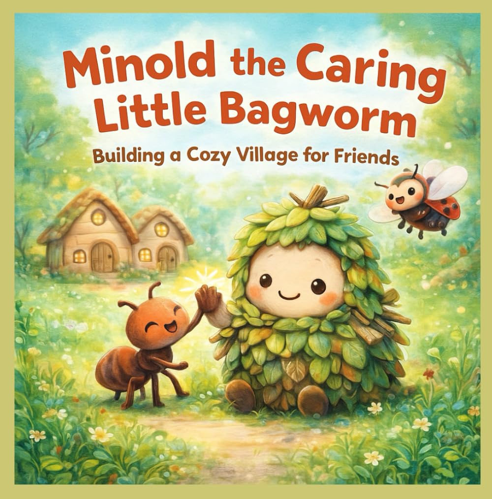Minold the Caring Little Bagworm: Building a Cozy Village for Friends: A Heartwarming Story of Helping Friends, Kindness, and Working Together