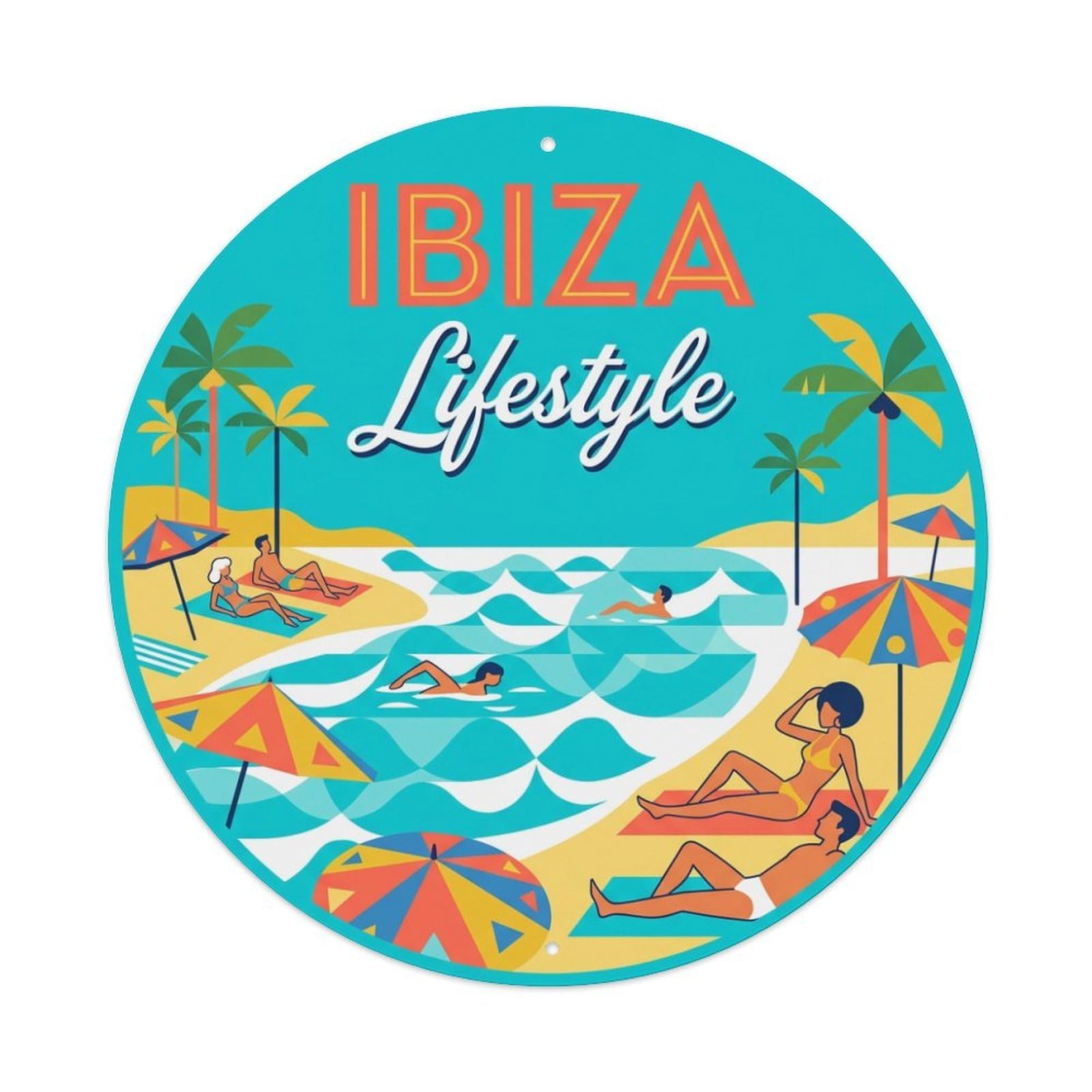 Metal Tin Sign Vintage Travel Ibiza Spain