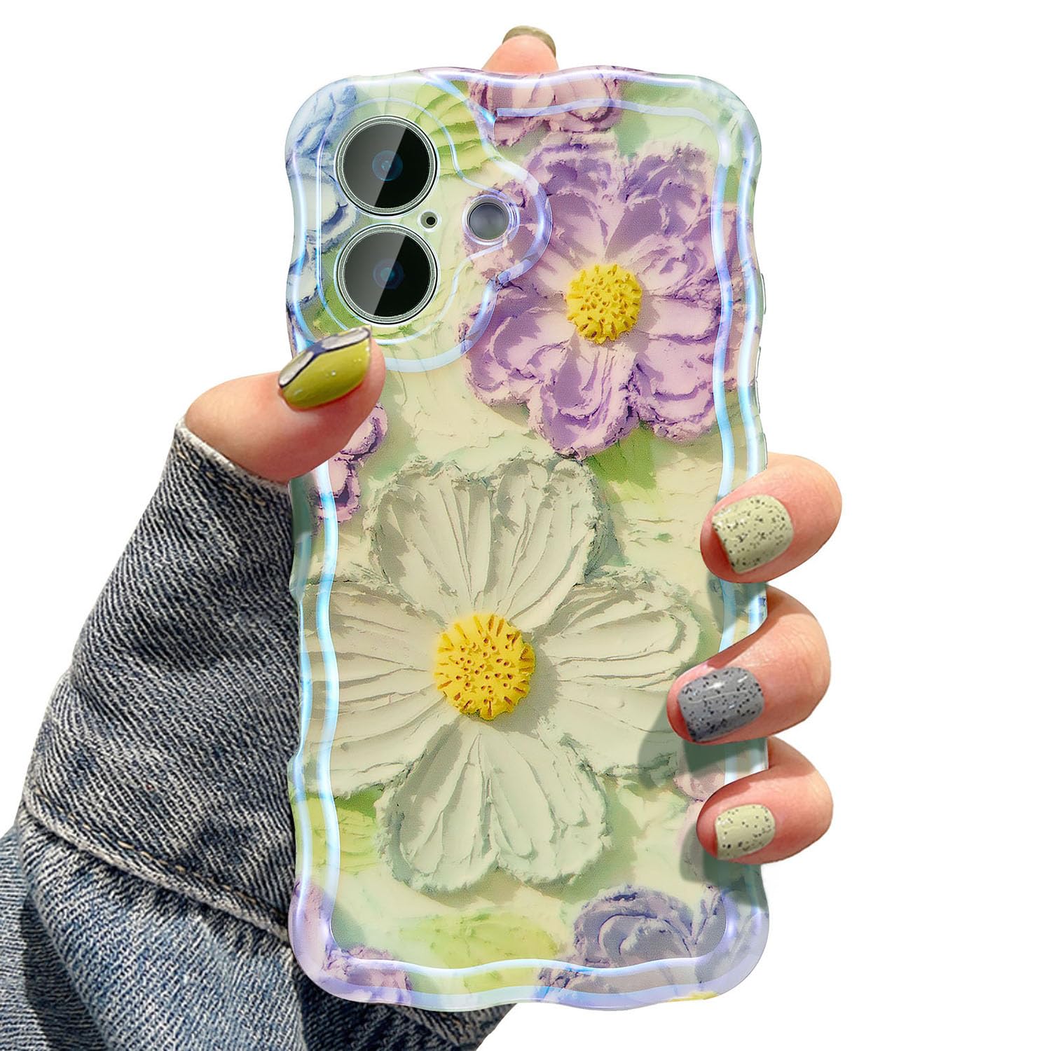 Funda Para IPhone 14 Pro Max, Colorida Pintura Al óleo Retro Impresa