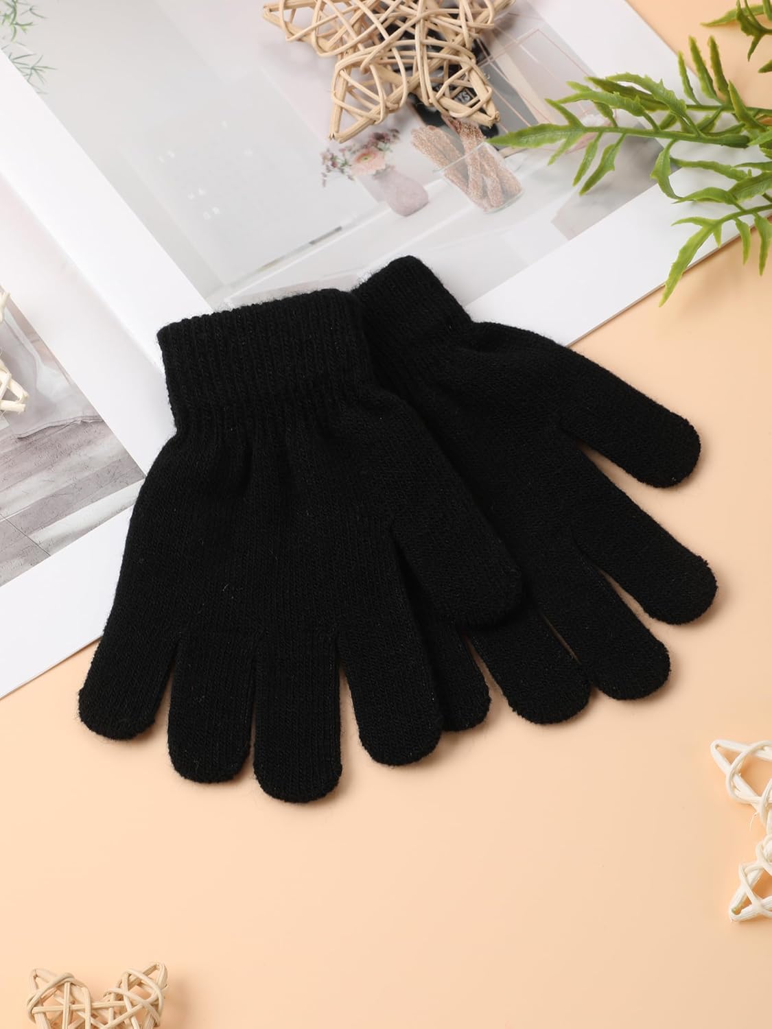 Glooarm 16 Pairs Kids Gloves Winter Boys or Girls Children's Warm Knit Magic Gloves Bulk for Winter Supplies - Image 4