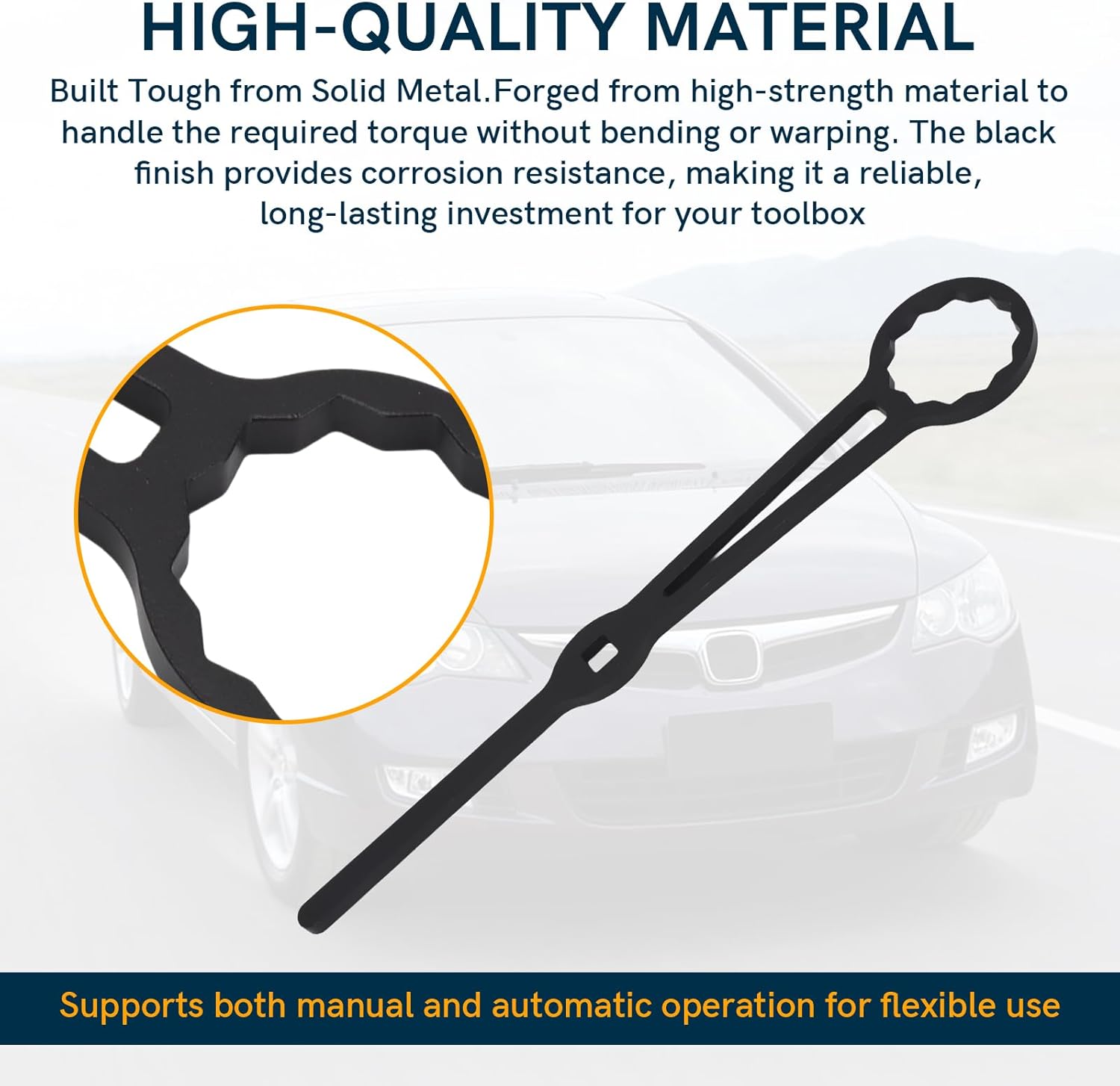 AUTOVIC Steering Rack Guide Wrench 40mm Front End Service Tool for Honda Accord Civic CR-V Pilot Replace 07AAA-TL2A100 Black