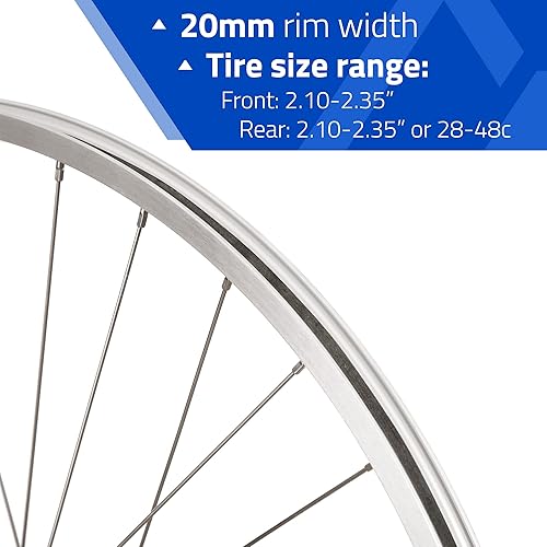 Miniatura 3 de RCG SW20-26 - Rueda de bicicleta de montaña de 26 pulgadas559, delantera o trasera, freno de llanta, atornillado, rueda libre, 36 radios