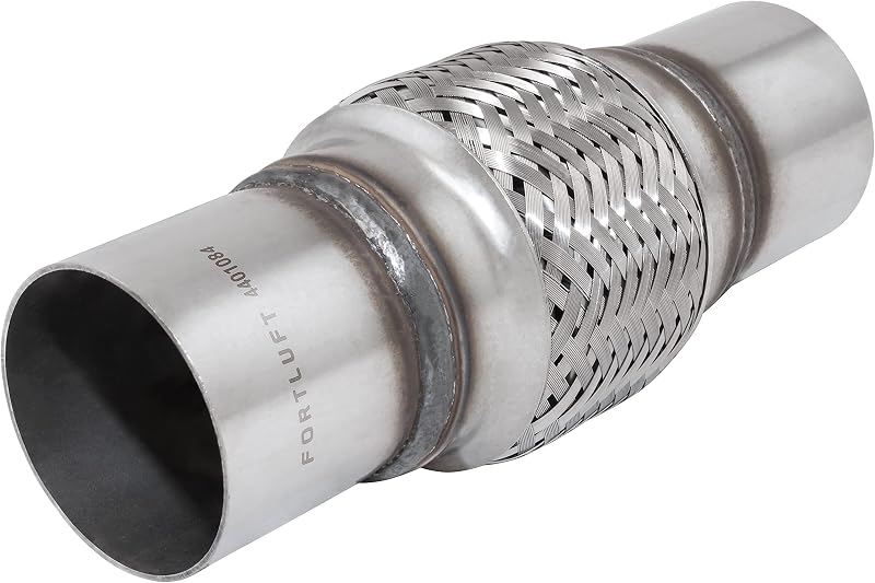 Conector flexível do escapamento FORTLUFT com tubos de extensão em aço inoxidável 5,72 x 10,16 x 20,32 cm – 1 unidade
