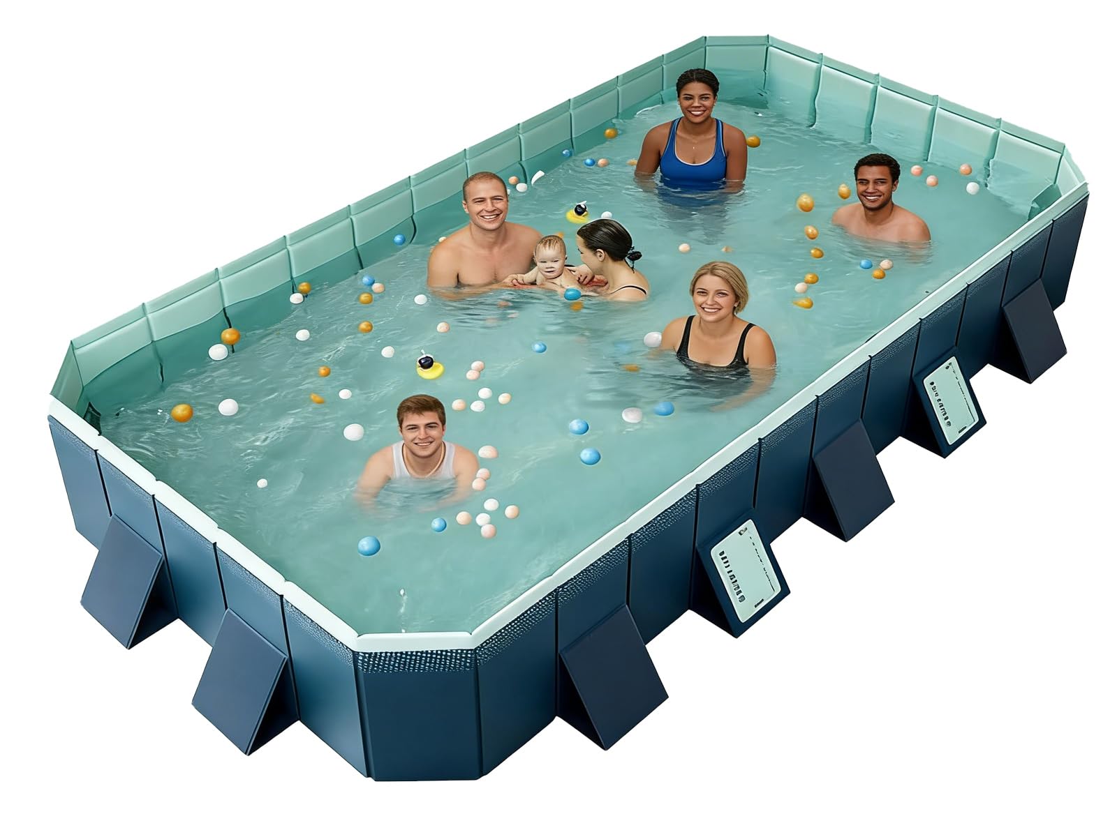 Amazon.com: Nuwani 13 Ft Foldable Non-Inflatable Above Ground