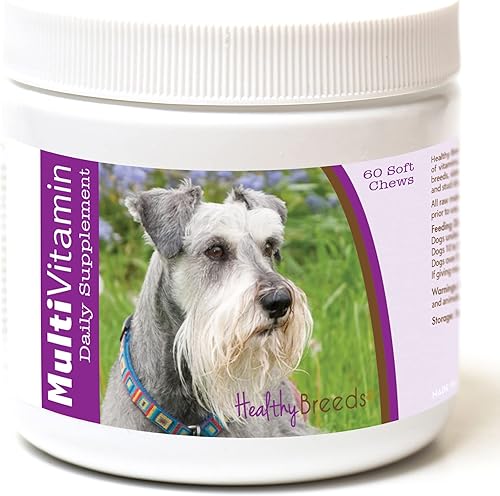 Miniatura 122 de Healthy Breeds Multivitamínico siberiano Husky para perros, suplemento diario recomendado por veterinarios, sabor a tocino, 60 masticables suaves