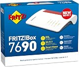 FRITZ!Box 7690, Modem Router Wi-Fi 7 Dual Band (2.4 GHz, 5 GHz) fino a 7.000 Mbit/s, per FTTC VDSL FTTH con ONT, 1x Wan 2,5 Gb, 1X Lan 2,5 Gb, 2X Lan Gb - 6