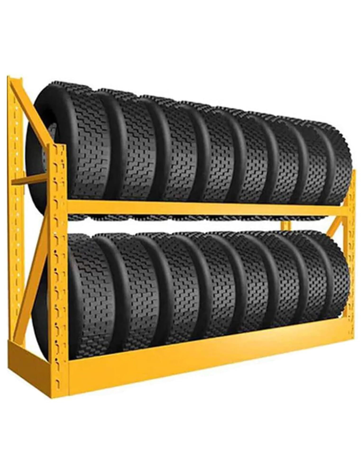 Portagomme da Parete Resistente - Soluzione salvaspazio per riporre più Pneumatici in Garage e Officina, Ideale per la Riparazione di Auto.