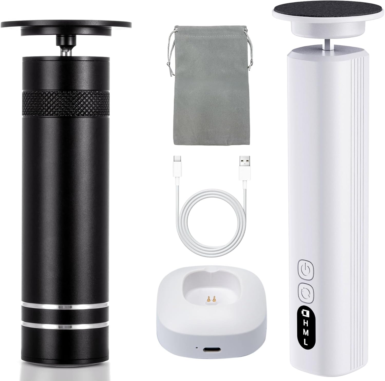 Electric Foot Callus Remover with 80pcs Replacement Sandpaper, 1200RPM Speed Adjustment, Rechargeable Foot File for Callus & Dead Skin Removal