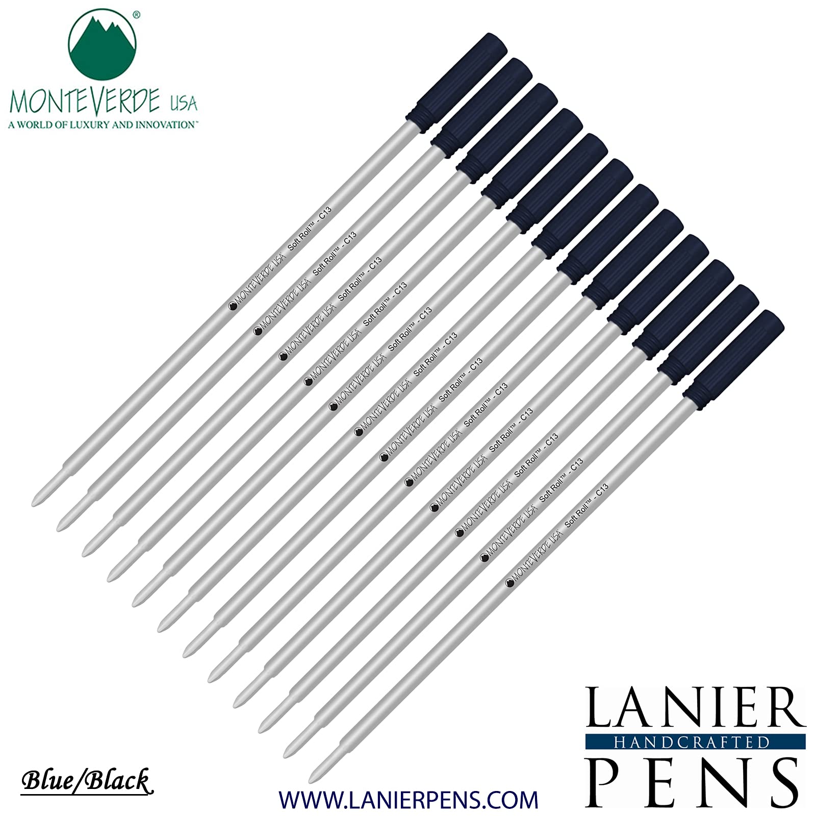 12 Pack – blueblack Soft Roll von Monteverde Kugelschreiber für Cross Kugelschreiber