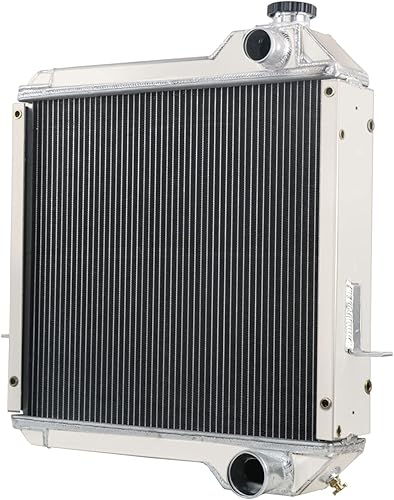 Radiador de aluminio de 4 filas compatible con carcasa retroexcavadora 234876A1 234876A2 580L 580SL 590SL 584E 585E