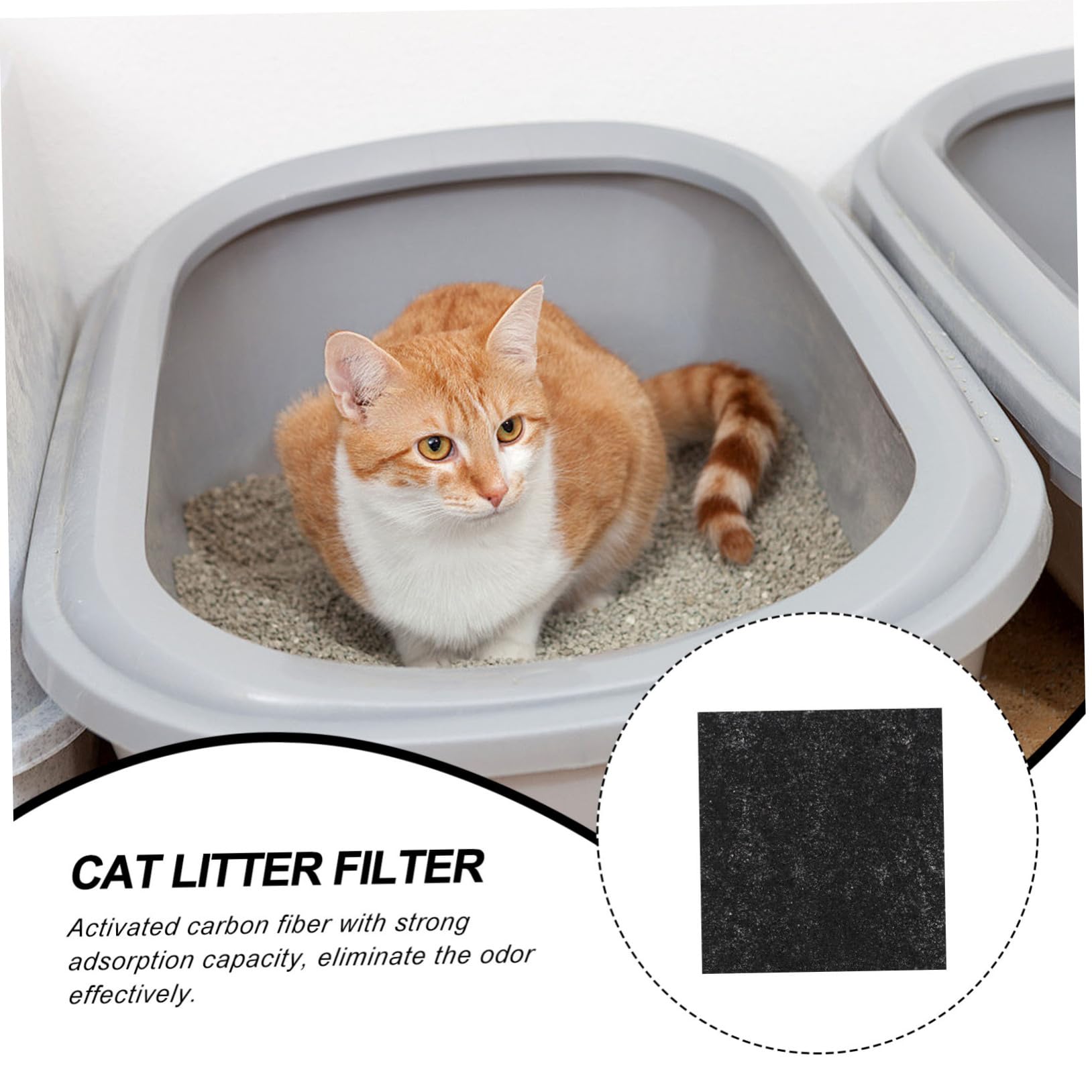 Happyyami 72stücke Aktivkohle Filterplatten Für Katzenstreu Geruchsneutralisierer Für Katzentoiletten Effektive Luftreinigung Für Frisches Zuhause