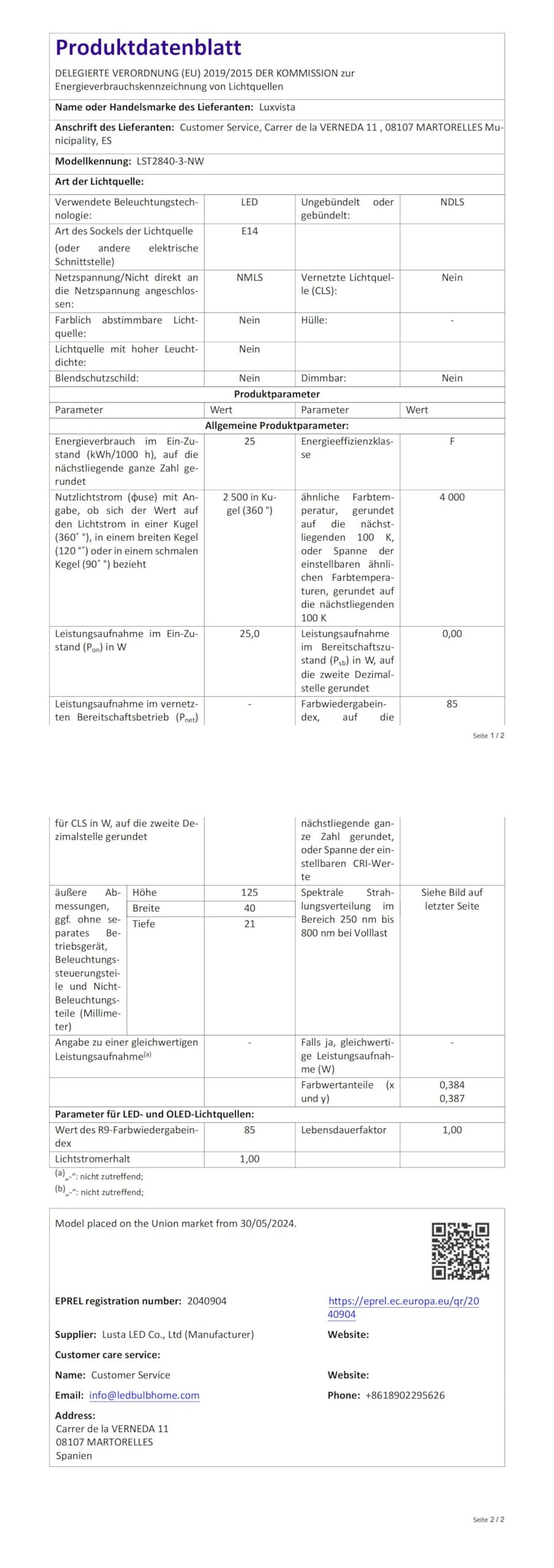 B15 LED Lampen 12V 24V - 2er Pack Kaltweiß 6000K Für Nähmaschinen