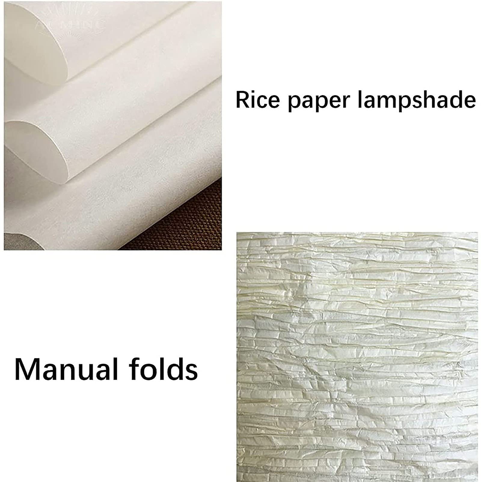 CCXXYGWJ Lampada da in Carta di Riso - Luce soffusa per l'arredamento della Camera da Letto e del Soggiorno Ele Apparecchio di Illuminazione per l'ambiente Domestico Minimalista SLE
