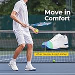 FitVille Large Largeur Pickleball Chaussures pour Hommes Toutes les chaussures de tennis de court avec le support d'arc pour la fasciite plantar