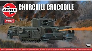 Airfix Vintage Classics Churchill Crocodile Tank 1:76 WWII Military Ground Vehicle Plastic Model Kit A02321V