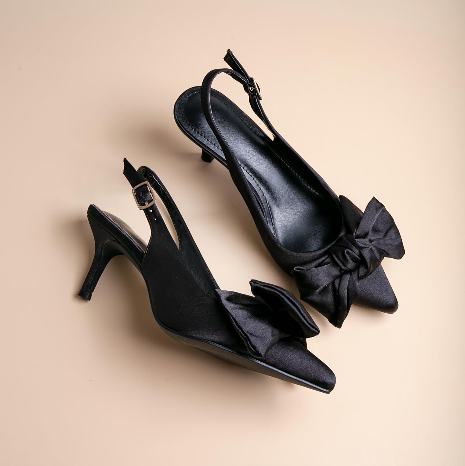 Closed Pointed Toe Slingback Kitten Heels with 2 Inch Heels Comfortable Dressy Pump Shoes - Image 5