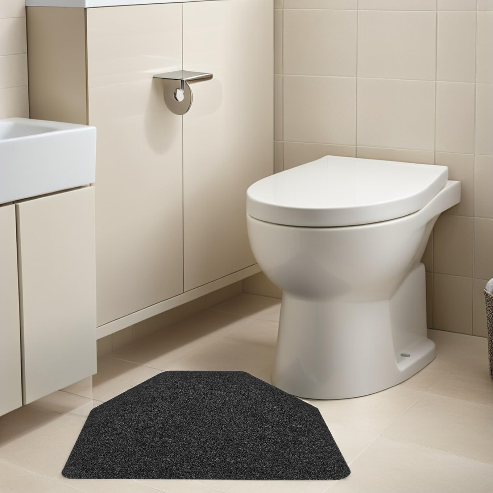 Urinal-Fußmatten für Herren, rutschfest, geruchsresistent, waschbar, Polyester, für Zuhause, verbesserte Hygiene, 6 Stück