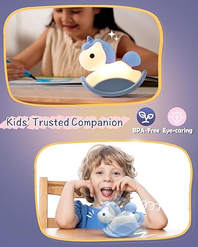 Miniatura 5 de Luz nocturna para niños, luz nocturna recargable de 1200 mAh para bebé recién nacido en silicona suave, temporizador de 30 minutos, brillo