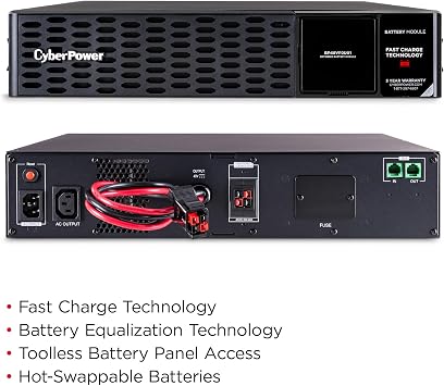 CyberPower BP48VP2U01 Extended Battery Module, 48V/60A, 2U Rack/Tower, UL Certified