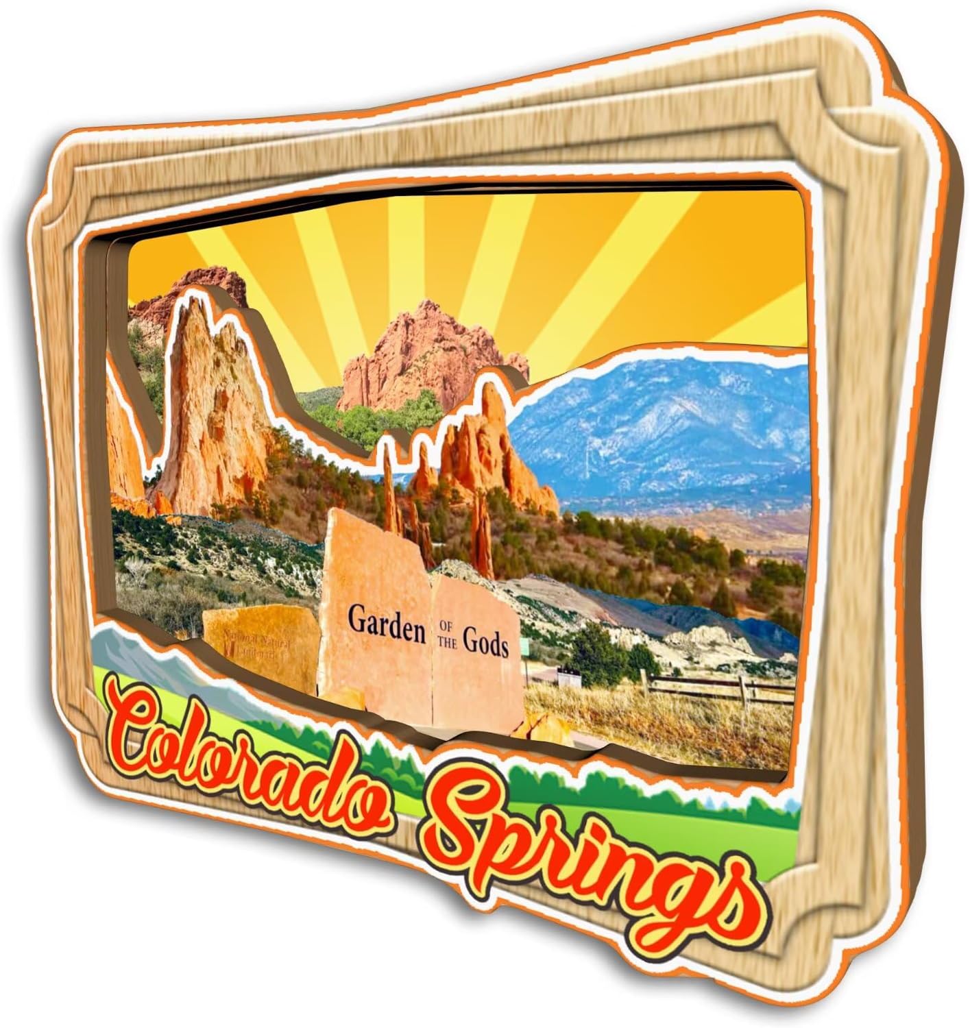 Refrigerator Magnet Colorado Springs Colorado America Fridge Magnet City Travel Souvenirs Tourist Gifts 3D Classic Landmarks Handmade Crafts Home Decoration -4055 image 2