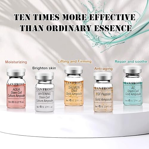 Miniatura 8 de BB Kit de inicio de brillo facial, suero esencia para el cuidado de la piel, 0.27 onzas, 6 viales, suero para el cuidado de la piel para la cara BB