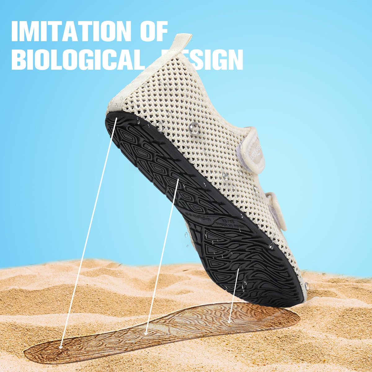 WateLves Badeschuhe Wasserschuhe Herren Damen Schwimmschuhe Strandschuhe Aquaschuhe Schnell Trocknend Breathable Surfschuhe Beach Pool Unisex