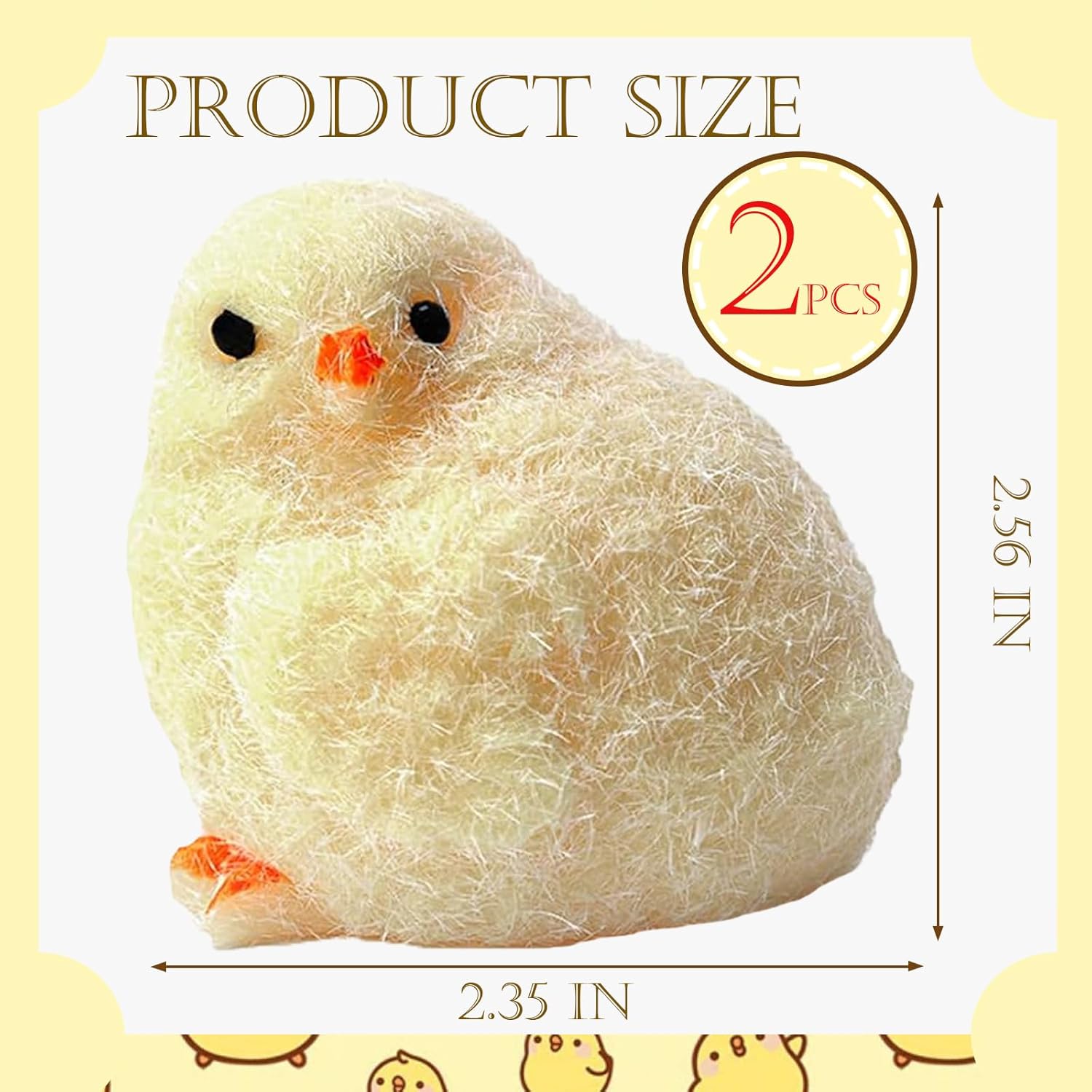 2PCS Taba Squishy Chick, Handmade Fidget Chicken Sticky Silicone Squeeze Toys for Kids & Adults, Chick Squishies Toys Stress Relief, for Relaxation and Fun