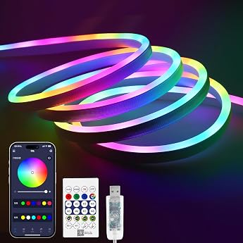 5 m Neon LED Strip RGB IC Smart App Dynamic Colour [Energy Class F]